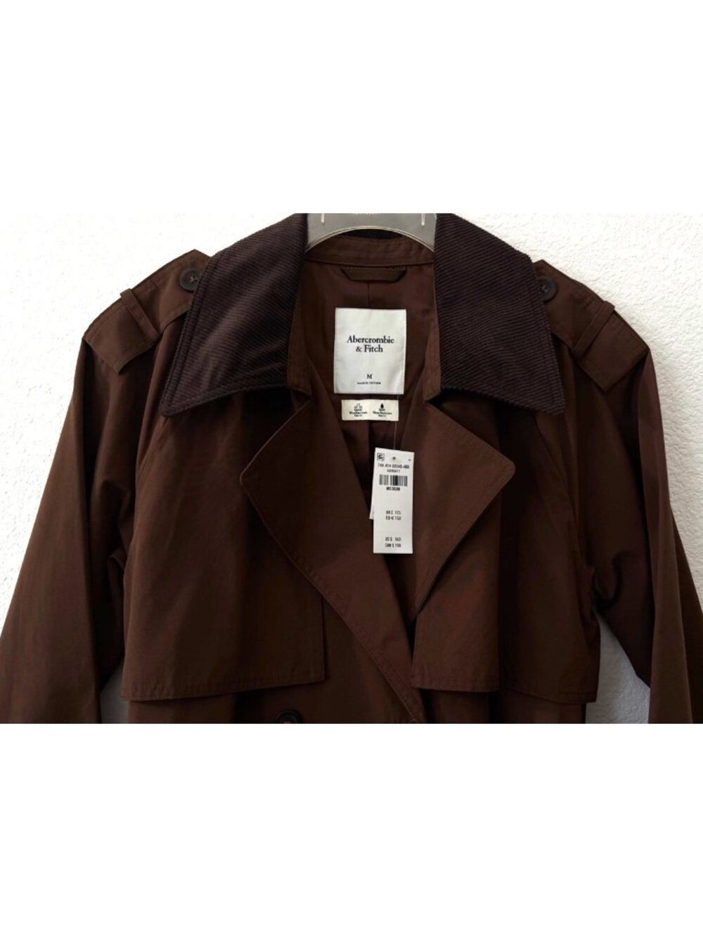 Abercrombie Fitch Women Blend Maxi Trench Coat Brown M 48" NWT $160 Belted Long - Picture 12 of 16